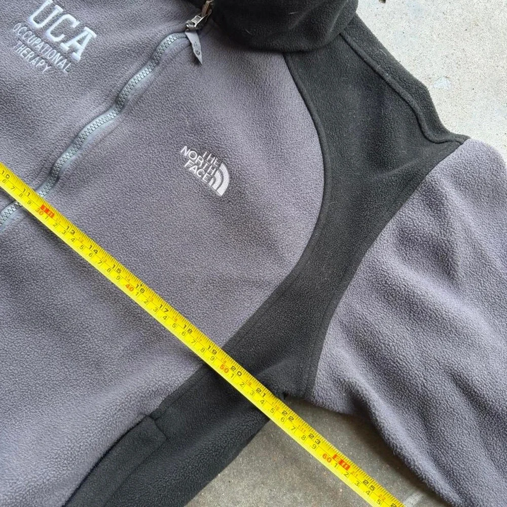 Vintage The North Face gray & black fleece jacket size M